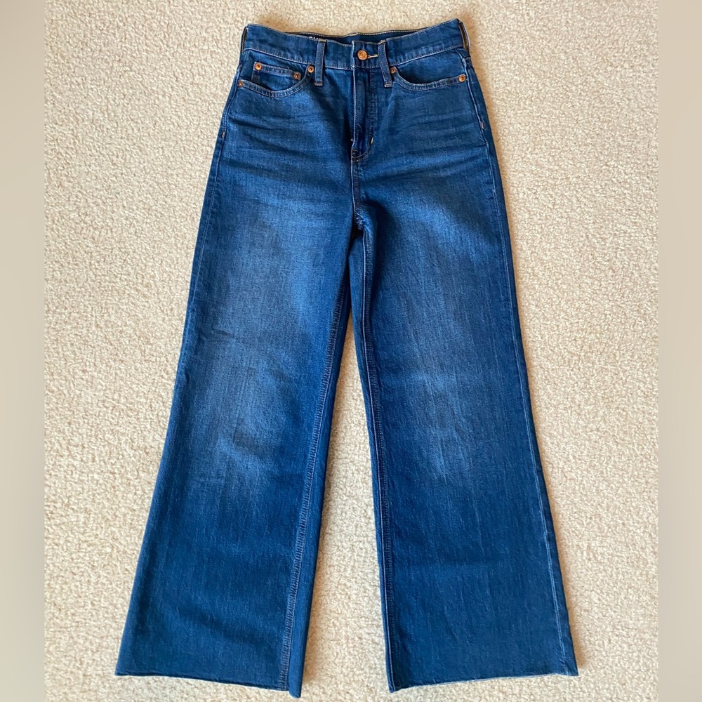 J. Crew five pocket wide-leg trouser jeans size 25